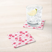 Handgezeichnete Weihnachtssterne Rechteckiger Pappuntersetzer (Vor Ort)