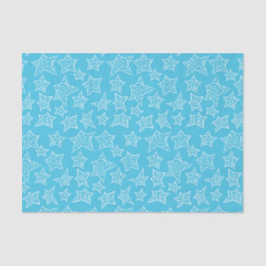 Handgezeichnete Weihnachtssterne Seidenpapier (Vorderseite)