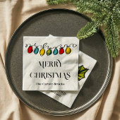 Handgezeichnete Weihnachtsweihenzweige Serviette