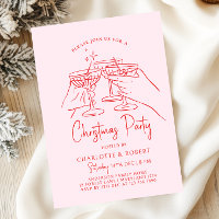 Handgezeichnete Weihnachtszeit-Party Einladung