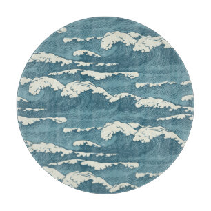 Handgezeichnete Wellen Retro Vintage-Muster Schneidebrett