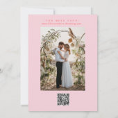 Handgezeichnete Whimsical Einzigartiges Quirky Wed Einladung (Rückseite)