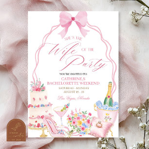 Handgezeichnete Whimsical Elegante Frau der Party  Einladung