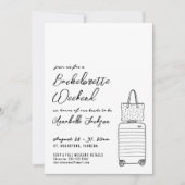 Handgezeichnete Whimsical Girls Trip Junggeselinne Einladung (Vorderseite)