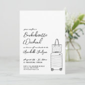 Handgezeichnete Whimsical Girls Trip Junggeselinne Einladung (Stehend Vorderseite)
