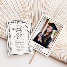 Handgezeichnete Whimsical Graduation Party