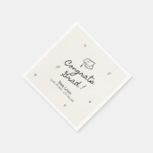 Handgezeichnete Whimsical Graduation Party Serviette (Ecke)