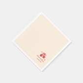 Handgezeichnete whimsical Retro-Disco-Hochzeit Doo Serviette (Ecke)
