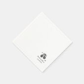 Handgezeichnete whimsical Retro-Disco-Hochzeit Doo Serviette (Ecke)