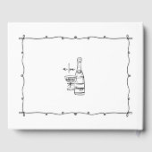 Handgezeichnete Whimsical Retro-Hochzeit Gästebuch (Rückseite)