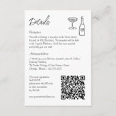 Handgezeichnete whimsical Retro QR Code Hochzeitsi Begleitkarte (Vorderseite)