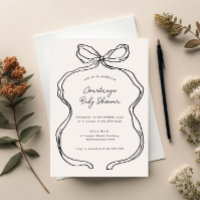 Handgezeichnete Whimsical Ribbon Border Baby Dusch