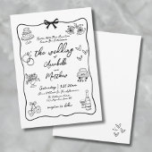 Handgezeichnete whimsical Wedding Einladung