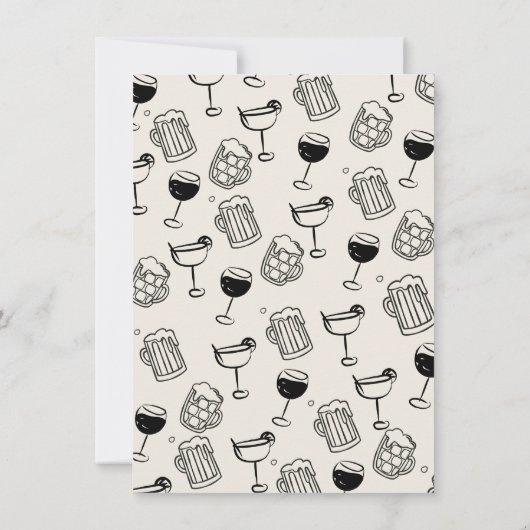 Handgezeichnete whimsicalWelcome Night Before chih Einladung (Rückseite)