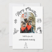 Handgezeichnete whimsisistische Flat Holiday Card Feiertagskarte (Vorderseite)