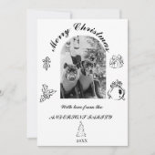 Handgezeichnete whimsisistische Flat Holiday Card Feiertagskarte (Vorderseite)