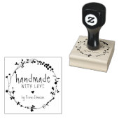 Handgezeichnete Wildblume Handgefertigt mit Liebe Gummistempel (Stempel)