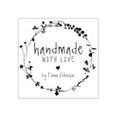 Handgezeichnete Wildblume Handgefertigt mit Liebe Gummistempel (Prägung)