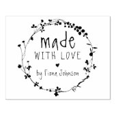 Handgezeichnete Wildblume Kranz aus Liebe Gummistempel (Prägung)