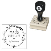 Handgezeichnete Wildblume Kranz aus Liebe Gummistempel (Stempel)