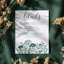 Handgezeichnete Wildblumen-Blumen-Botanische Hochz