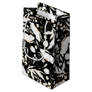 Handgezeichnete Wildblumen Elegant Modernes Gold Kleine Geschenktüte