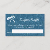 Handgezeichnete Windelwanne Blue Jean Babydusche Begleitkarte (Vorderseite)