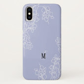 Handgezeichnete Wisteria Floral Monogram Case-Mate iPhone Hülle (Rückseite)
