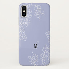 Handgezeichnete Wisteria Floral Monogram Case-Mate iPhone Hülle