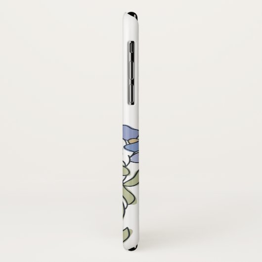 Handgezeichnete Wisteria Floral Monogram Case-Mate iPhone Hülle (Hinten/Links)