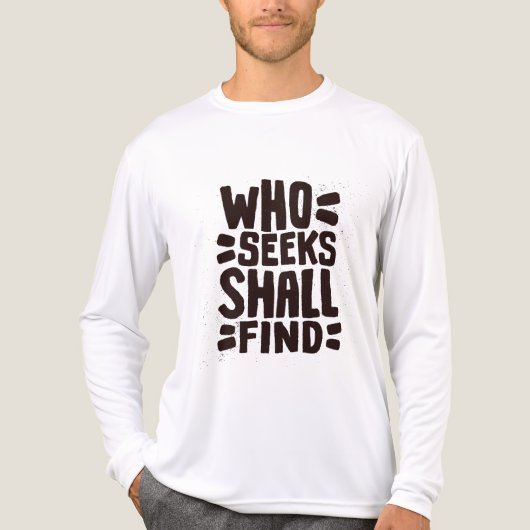 Handgezeichnete Worte Phrase Wer Sucht Wird Finden Tri-Blend Shirt (Vorderseite)