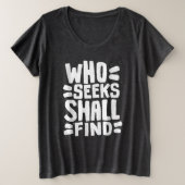 Handgezeichnete Wörter, die gesucht werden Große Größe T-Shirt (Design vorne)