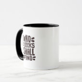 Handgezeichnete Wörter Phrase Wer Sucht Wird Finde Tasse (Vorderseite Links)