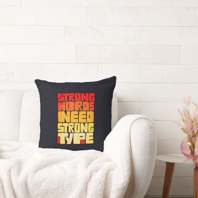 Handgezeichnete Wörter Starke Wörter brauchen star Kissen (Liege)