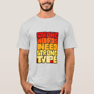 Handgezeichnete Wörter Starke Wörter brauchen star T-Shirt