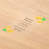 handgezeichnete Zitronen-Blätter fügen Details Bra Acryleinladungen (Ablage )