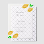 handgezeichnete Zitronen-Blätter fügen Details Bra Pergament Einladungen (Versetzt (Einladung))
