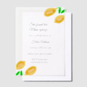 handgezeichnete Zitronen-Blätter fügen Details Bra Pergament Einladungen (Versetzt)