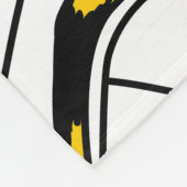 Handgezeichnete Zitronen, lebendiges Muster. Fleecedecke (Ecke)