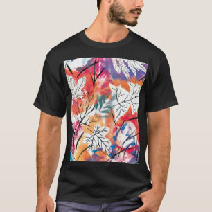 Handgezeichnete Zitronen, Muster für blaue Blätter T-Shirt