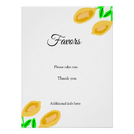 handgezeichnete Zitronenbeine fügen QR-Brautparty- Poster