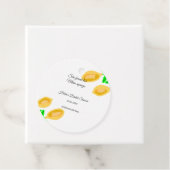 handgezeichnete ZitronenBlätter fügen QR-Brautpart Geschenkanhänger (Beispiel)