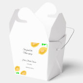 handgezeichnete ZitronenBlätter fügen QR-Brautpart Geschenkschachtel (Geöffnet)