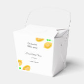 handgezeichnete ZitronenBlätter fügen QR-Brautpart Geschenkschachtel (Vorderseite)