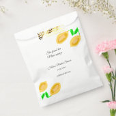 handgezeichnete ZitronenBlätter fügen QR-Brautpart Geschenktütchen (Versiegelt)