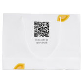 handgezeichnete ZitronenBlätter fügen QR-Brautpart Große Geschenktüte (Rückseite)