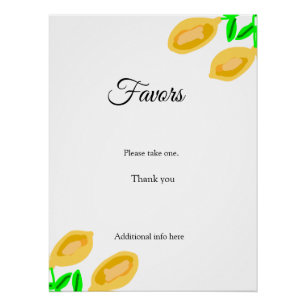 handgezeichnete Zitronenblätter fügen QR-Junggesel Poster