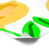 handgezeichnete Zitronenkarten und -geschenke, Blä Poster (Ecke)