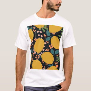 Handgezeichnete Zitrusbäume: Vintag T-Shirt