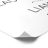 Handgezeichnete Zweige Hochzeitsempfangsposter Poster (Ecke)